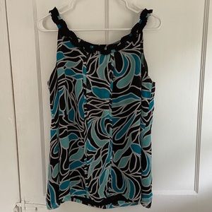 Cute Liz Claiborne tank in blues and black